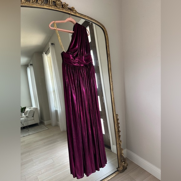 Bronx And Banco Camilla Maxi Gown Metallic Fuschia - Picture 3 of 6